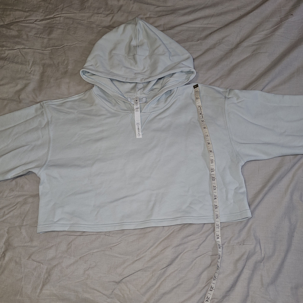 Light Blue Cropped Hoodie